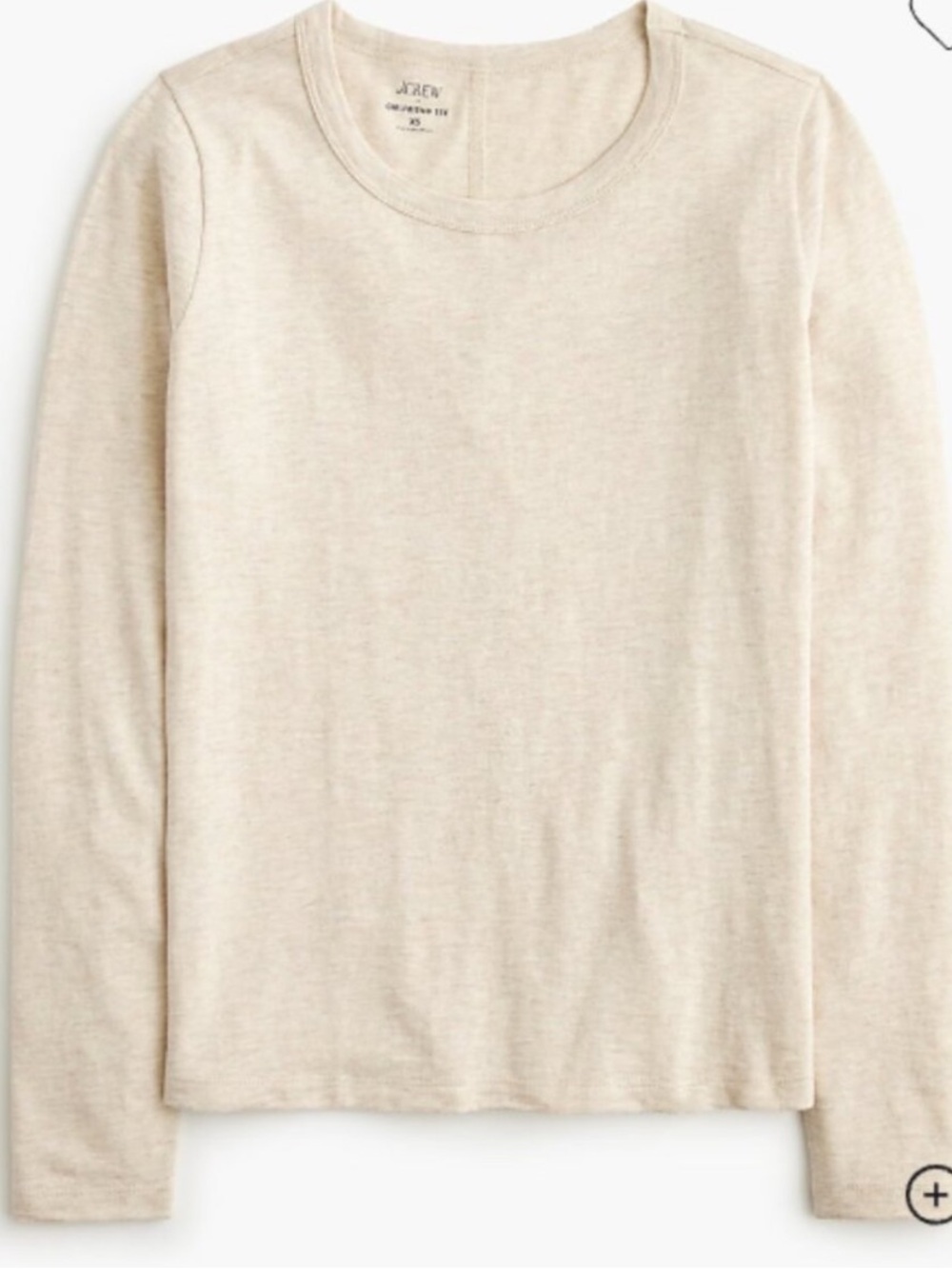 J. Crew Long Sleeve Girlfriend Tee Heather
Oatmeal sz L-XL